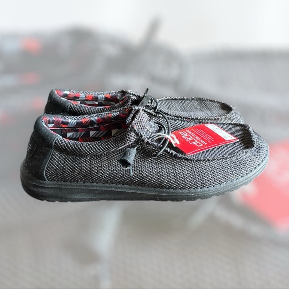 Hey Dude Wally Sox Jet Black Black Loafers Slip-Ons Casual Comfort NWT - Picture 10 of 16